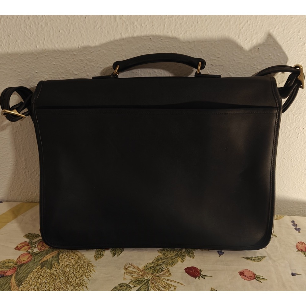 Vtg Coach Metropolitan Briefcase Bag 5180 Black Leather 1999 Devil Wears Prada 2 - Picture 2 of 16